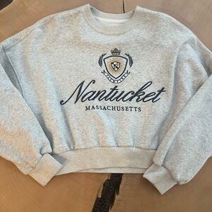 Abercrombie Nantucket Gray Crewneck Sweater